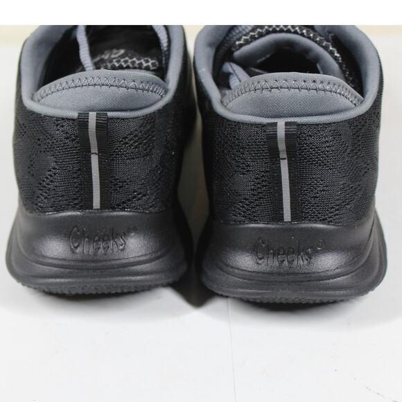 Cheeks Fit Body Womens Lace up Trainers Sneaker Size 7W Wide Black NEW - Picture 3 of 5